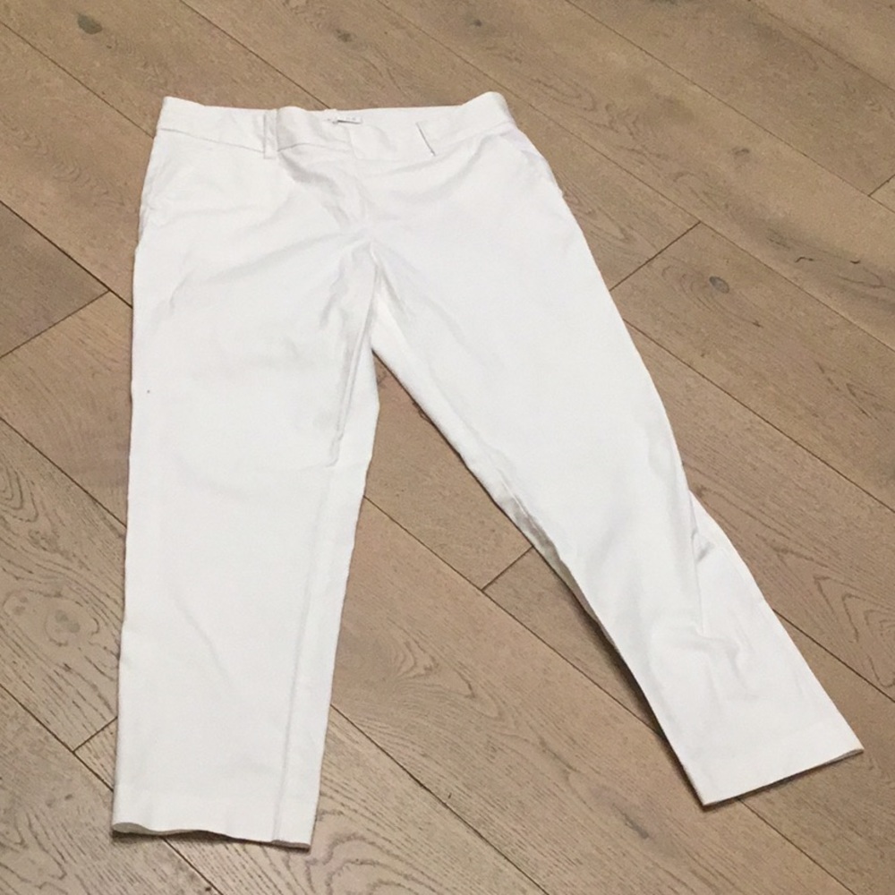 Trina Turk White Cropped Ankle Pants